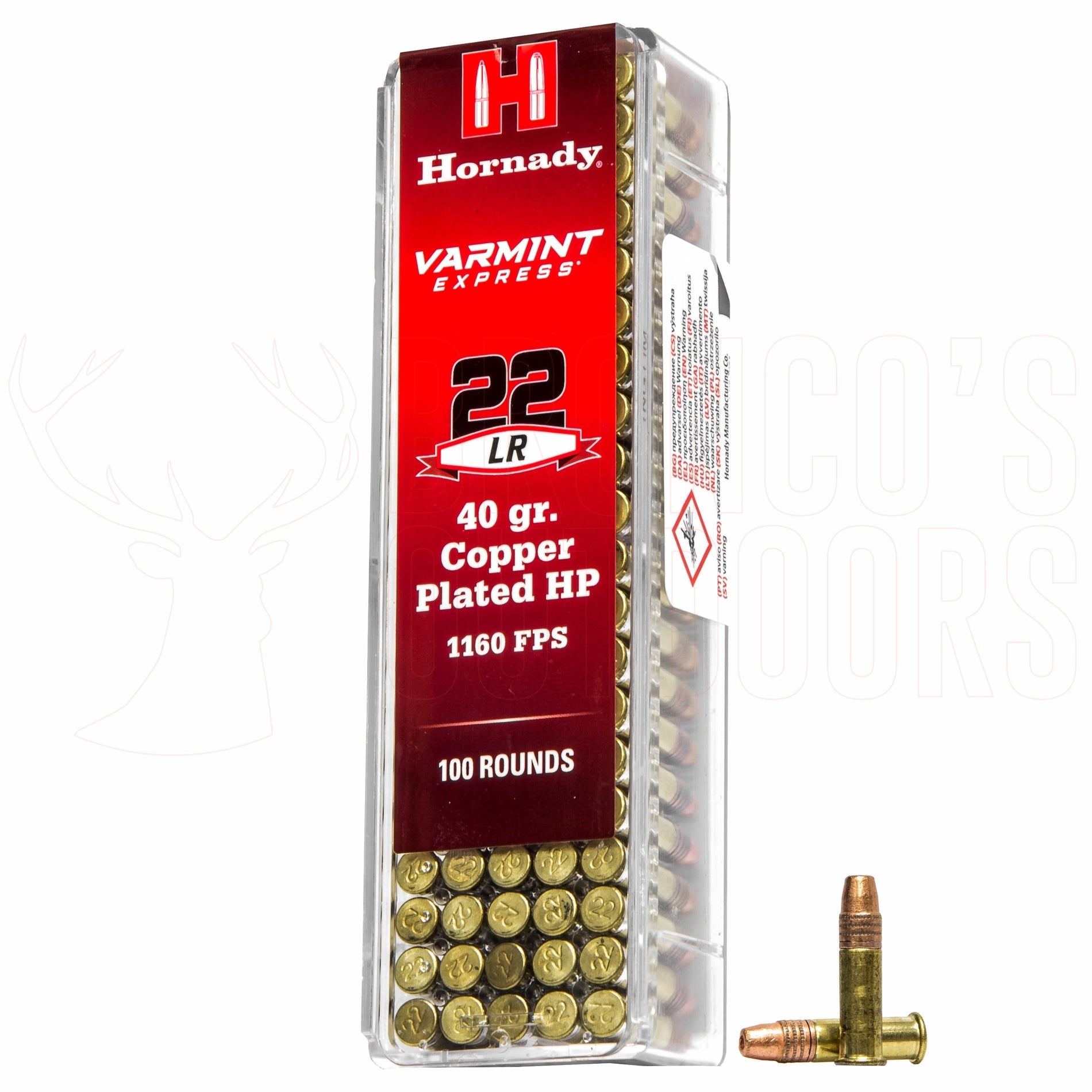 Hornady .22LR 40gr Copper Plated HP