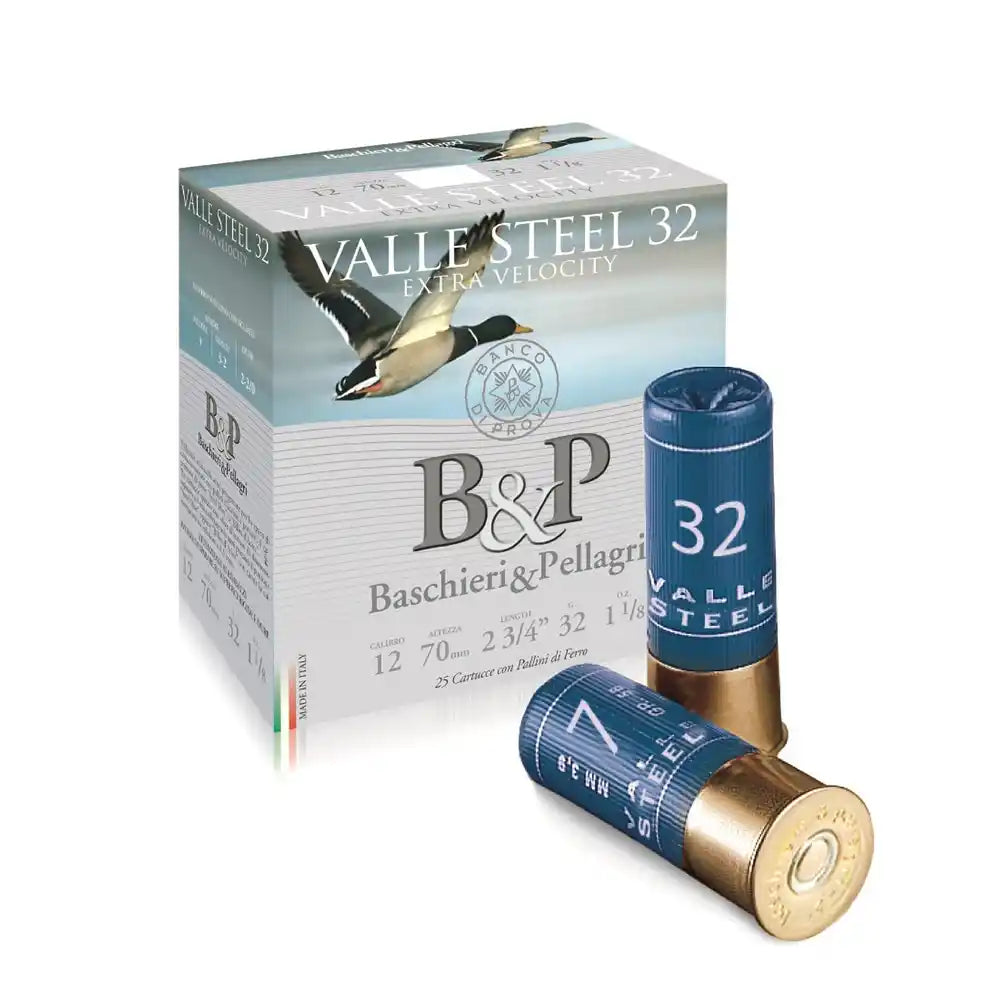 B & P Valle HP Steel 32gr Shotgun Shells
