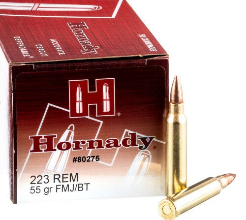 Hornady 223 Rem 55gr FMJ/BT (Box of 50)
