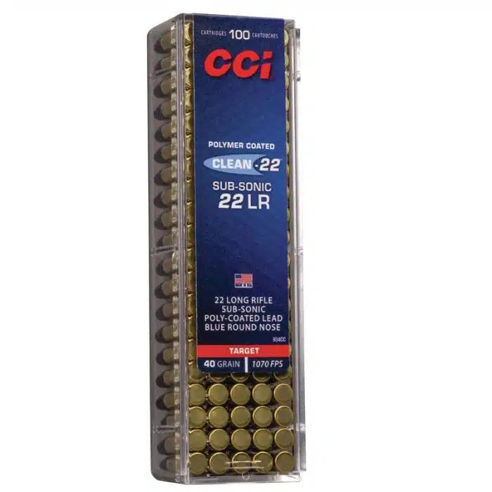 CCI .22LR Polymer Coated Clean Subsonic 40g