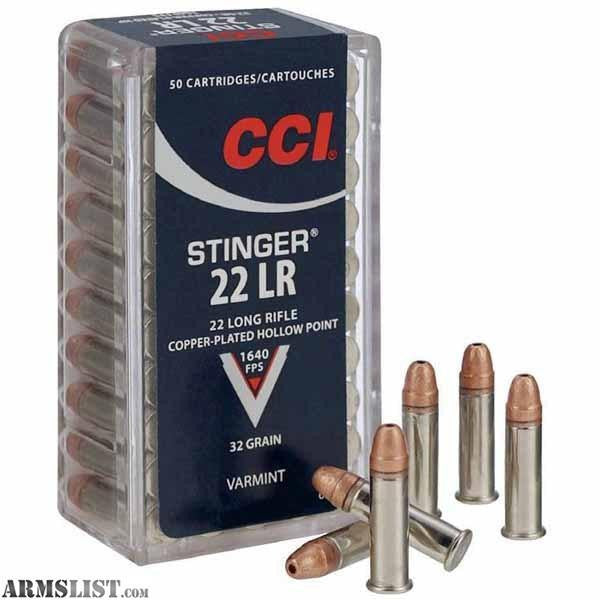 CCI .22 EX LR Stinger Hollow Point