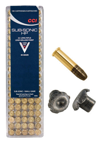 CCI .22LR 40gr Sub-Sonic Lead Hollow Point