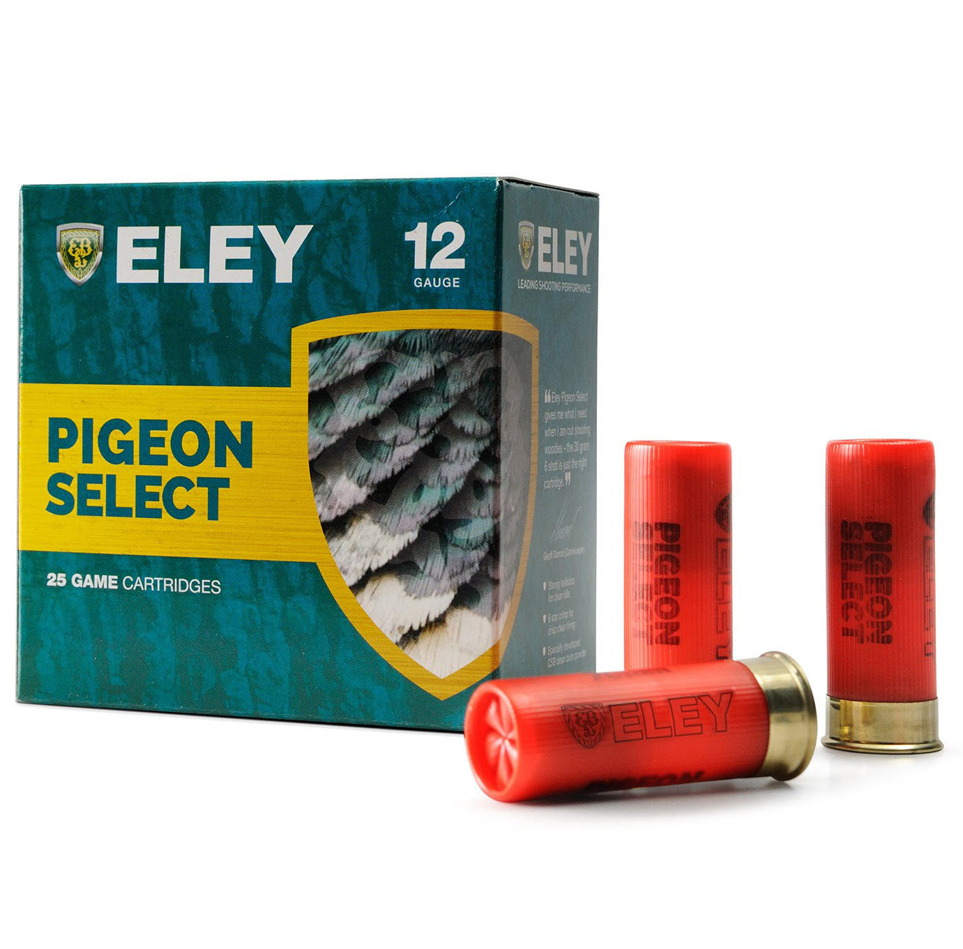 Eley Pigeon Select 12g 30g No. 6 Shotgun Shells