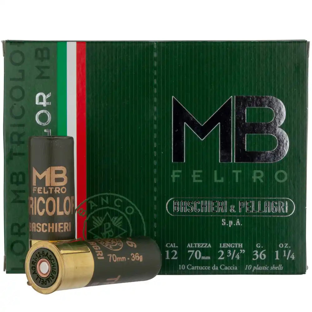 B & P MB Tricolor 36g Shotgun Shells