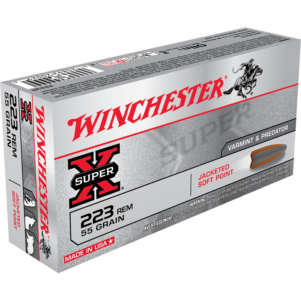 Winchester .223 55gr Super X Jacketed Soft Point
